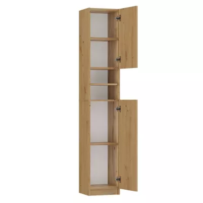 Schmaler Badezimmerschrank JANNO - Artisan Eiche