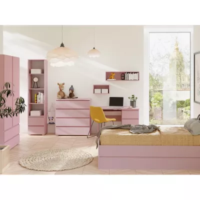 Kleiderschrank mit Schubladen 92 cm LIONU - Marshmallow