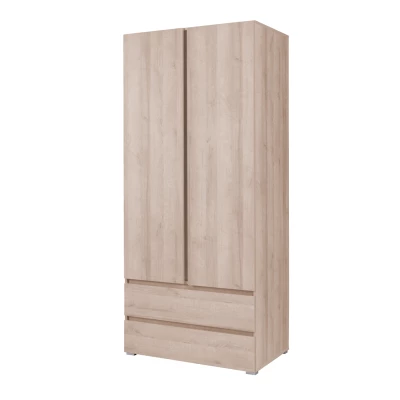 Kleiderschrank mit Schubladen 92 cm LIONU – Sonoma-Eiche