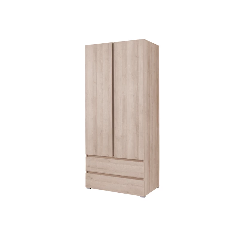 Kleiderschrank mit Schubladen 92 cm LIONU – Sonoma-Eiche