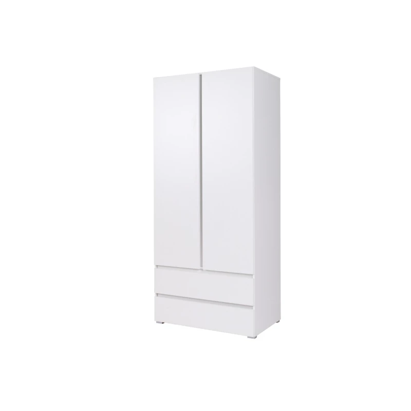 Kleiderschrank mit Schubladen 92 cm LIONU - weiß