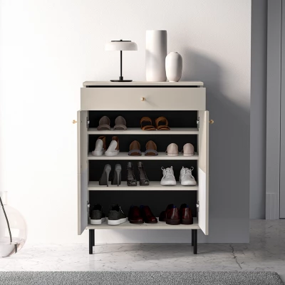 Regalschuhschrank mit Türen FAREL - Kaschmir