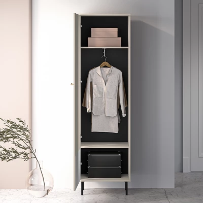 Schmaler Kleiderschrank 55 FAREL - Kaschmir