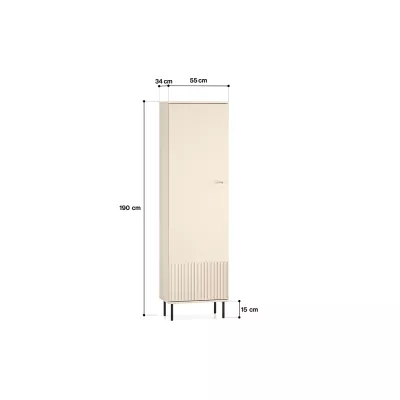 Schmaler Kleiderschrank 55 FAREL - Kaschmir