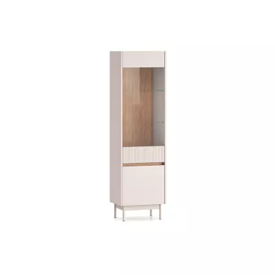 Glasvitrine THEA - Kaschmir / Eiche