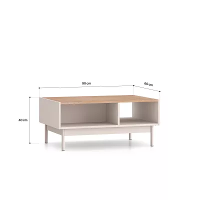 THEA Couchtisch - Kaschmir / Eiche