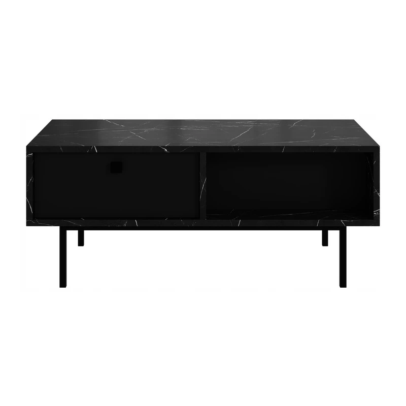SHELDON Couchtisch - schwarzer Marmor