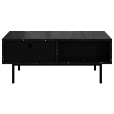 SHELDON Couchtisch - schwarzer Marmor