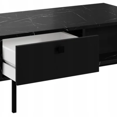 SHELDON Couchtisch - schwarzer Marmor