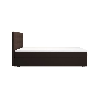 Einzelbett 100x200 STIG 8 mit Stauraum - braun