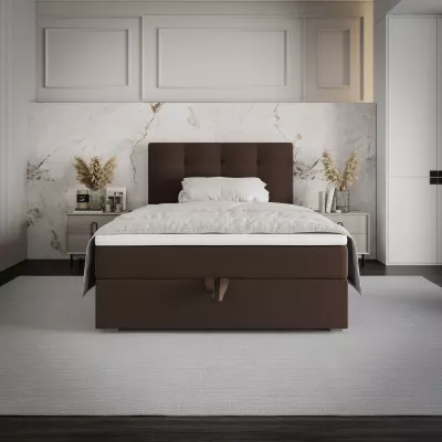 Einzelbett 100x200 STIG 8 mit Stauraum - braun