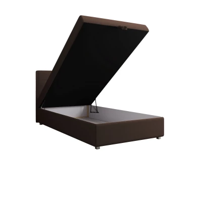 Einzelbett 100x200 STIG 8 mit Stauraum - braun