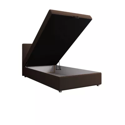 Einzelbett 100x200 STIG 8 mit Stauraum - braun