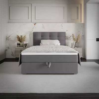 Einzelbett 100x200 STIG 8 mit Stauraum - grau