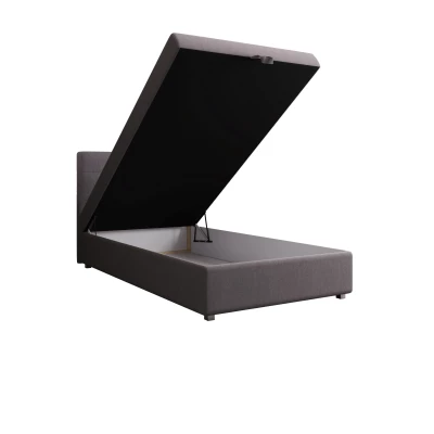 Einzelbett 100x200 STIG 8 mit Stauraum - grau