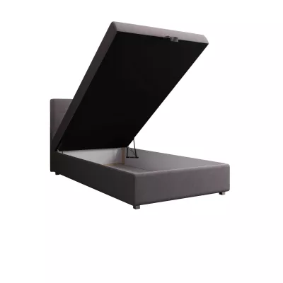Einzelbett 100x200 STIG 8 mit Stauraum - grau