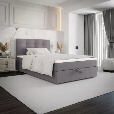Einzelbett 100x200 STIG 8 mit Stauraum - grau