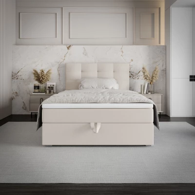 Einzelbett 100x200 STIG 8 mit Stauraum - beige