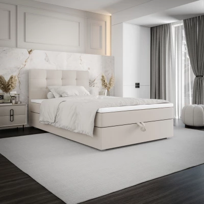 Einzelbett 100x200 STIG 8 mit Stauraum - beige