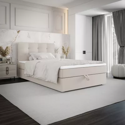 Einzelbett 100x200 STIG 8 mit Stauraum - beige