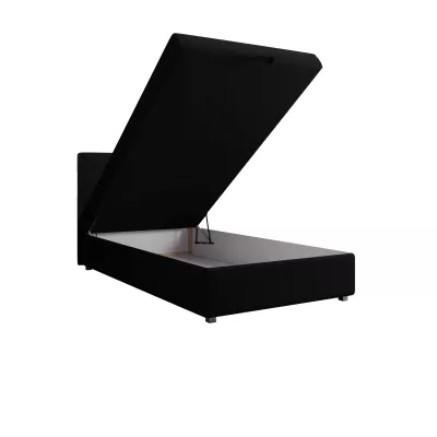 Einzelbett 100x200 STIG 8 mit Stauraum - schwarz