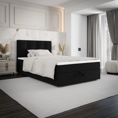 Einzelbett 100x200 STIG 8 mit Stauraum - schwarz