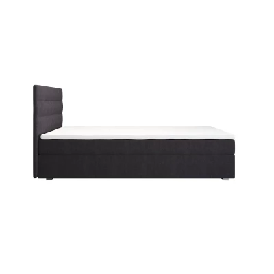 Einzelbett 100x200 STIG 8 mit Stauraum - dunkelgrau