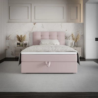 Einzelbett 100x200 STIG 8 mit Stauraum - rosa