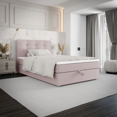 Einzelbett 100x200 STIG 8 mit Stauraum - rosa