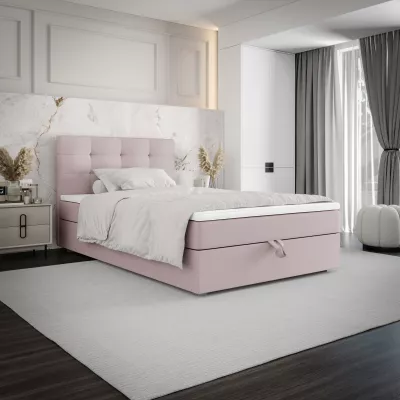 Einzelbett 100x200 STIG 8 mit Stauraum - rosa