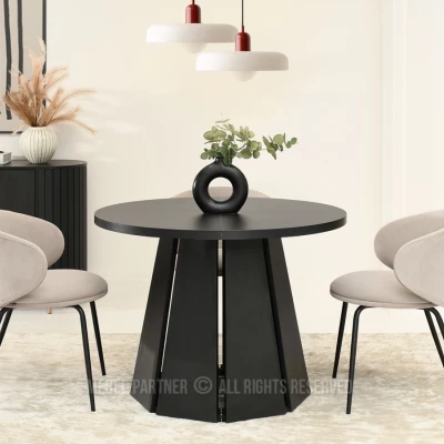 Designer Ausziehtisch 100(180)x100 DAMIEN - schwarz