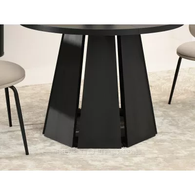 Designer Ausziehtisch 100(180)x100 DAMIEN - schwarz