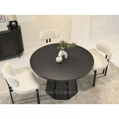 Designer Esstisch 120 DAMIEN - schwarz