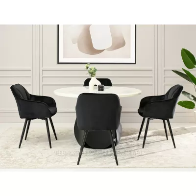 MIRELVA Polsterstuhl für Esszimmer - schwarz