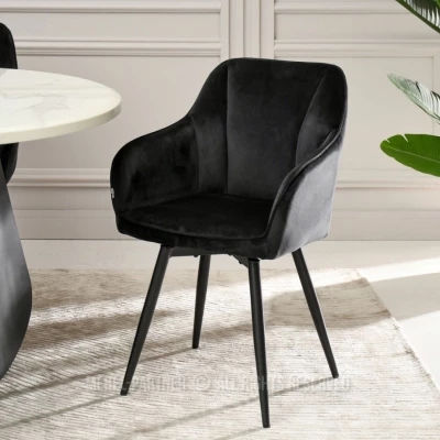 MIRELVA Polsterstuhl für Esszimmer - schwarz