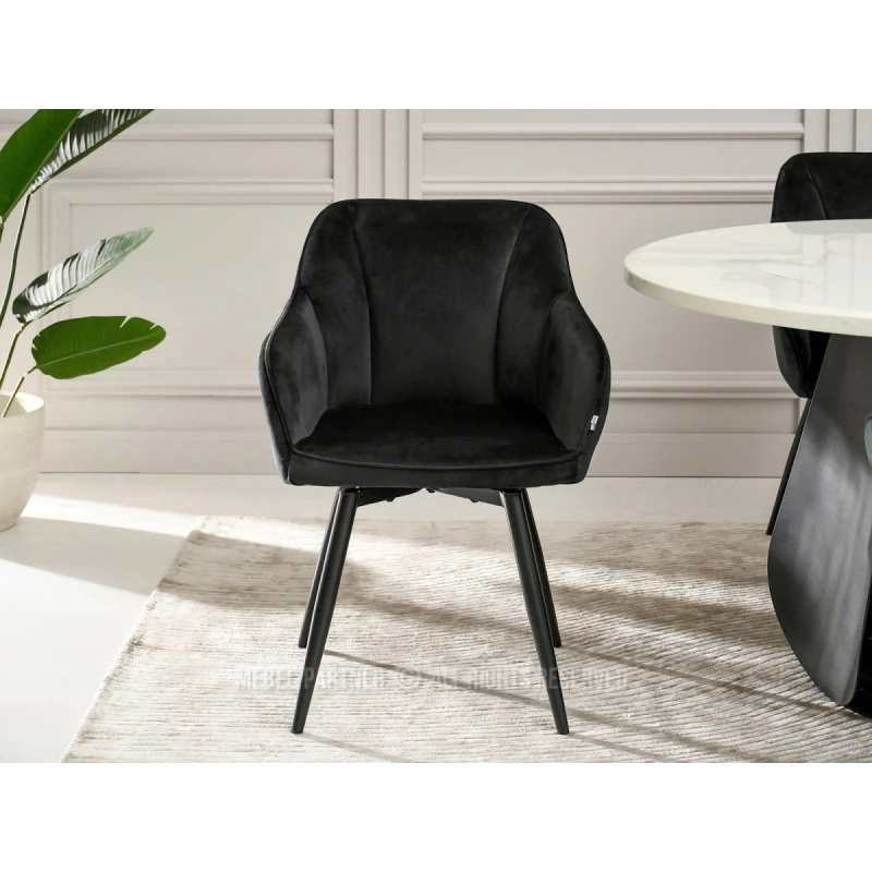 MIRELVA Polsterstuhl für Esszimmer - schwarz