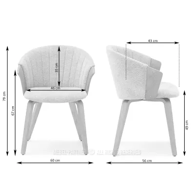 Polsterstuhl RAHMA - beige / walnuss