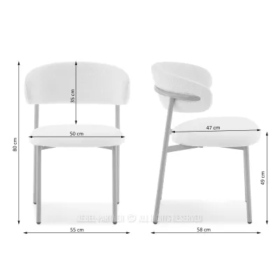Esszimmerstuhl ADRIENNE - beige / walnuss