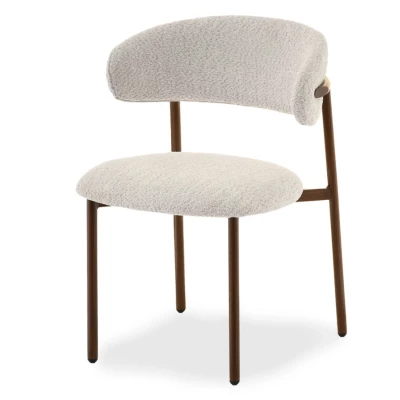 Esszimmerstuhl ADRIENNE - beige / walnuss