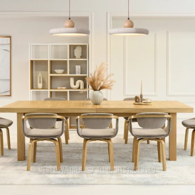 Esszimmerstuhl ADALIZ - beige / Eiche