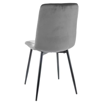 WIEKA Polsterstuhl für Esszimmer - schwarz/grau