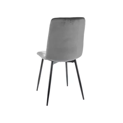WIEKA Polsterstuhl für Esszimmer - schwarz/grau