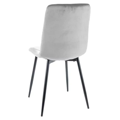 WIEKA Polsterstuhl für Esszimmer - schwarz / hellgrau