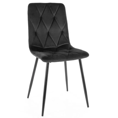 WIEKA Polsterstuhl für Esszimmer - schwarz