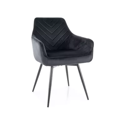ADONIRA Polsterstuhl für Esszimmer - schwarz