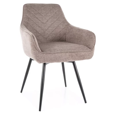 ADONIRA Polsterstuhl für Esszimmer - beige/schwarz