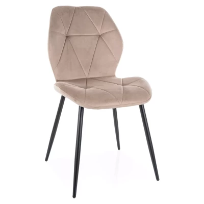 Esszimmerstuhl SOLARA – dunkelbeige/schwarz
