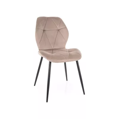Esszimmerstuhl SOLARA – dunkelbeige/schwarz