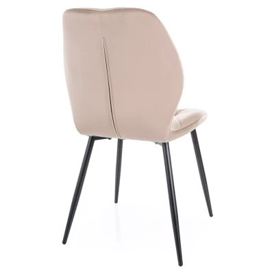 Esszimmerstuhl SOLARA – dunkelbeige/schwarz