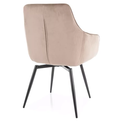 NAOMI Polsterstuhl für Esszimmer – Dunkelbeige/Schwarz